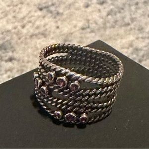 Pandora, sterling silver 925 gemstone ring.